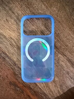 OtterBox Clear Case with Blue Bumper and MagSafe Ring for iPhone 17 Pro